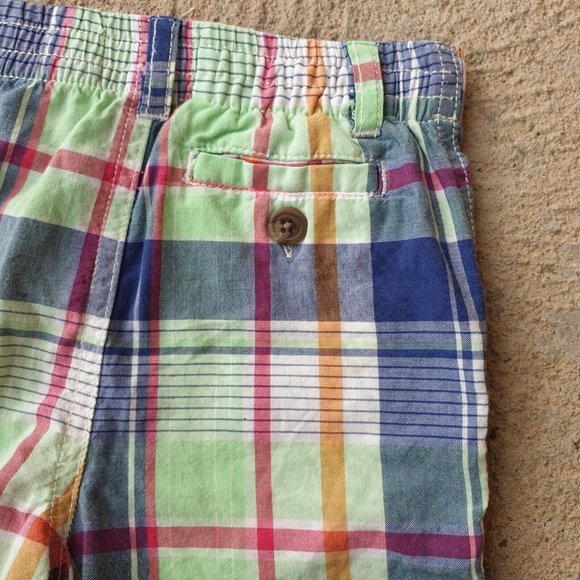 ralph lauren Baby Boy's 9 Months Bright Check Tartan plaid Classic Cotton Shorts - Picture 9 of 13